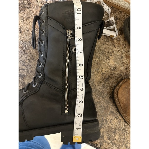 Harley Davidson Black Motorcycle Boots Womens 9 Harnett‎ Black D84472 Bikerchic - Picture 16 of 16